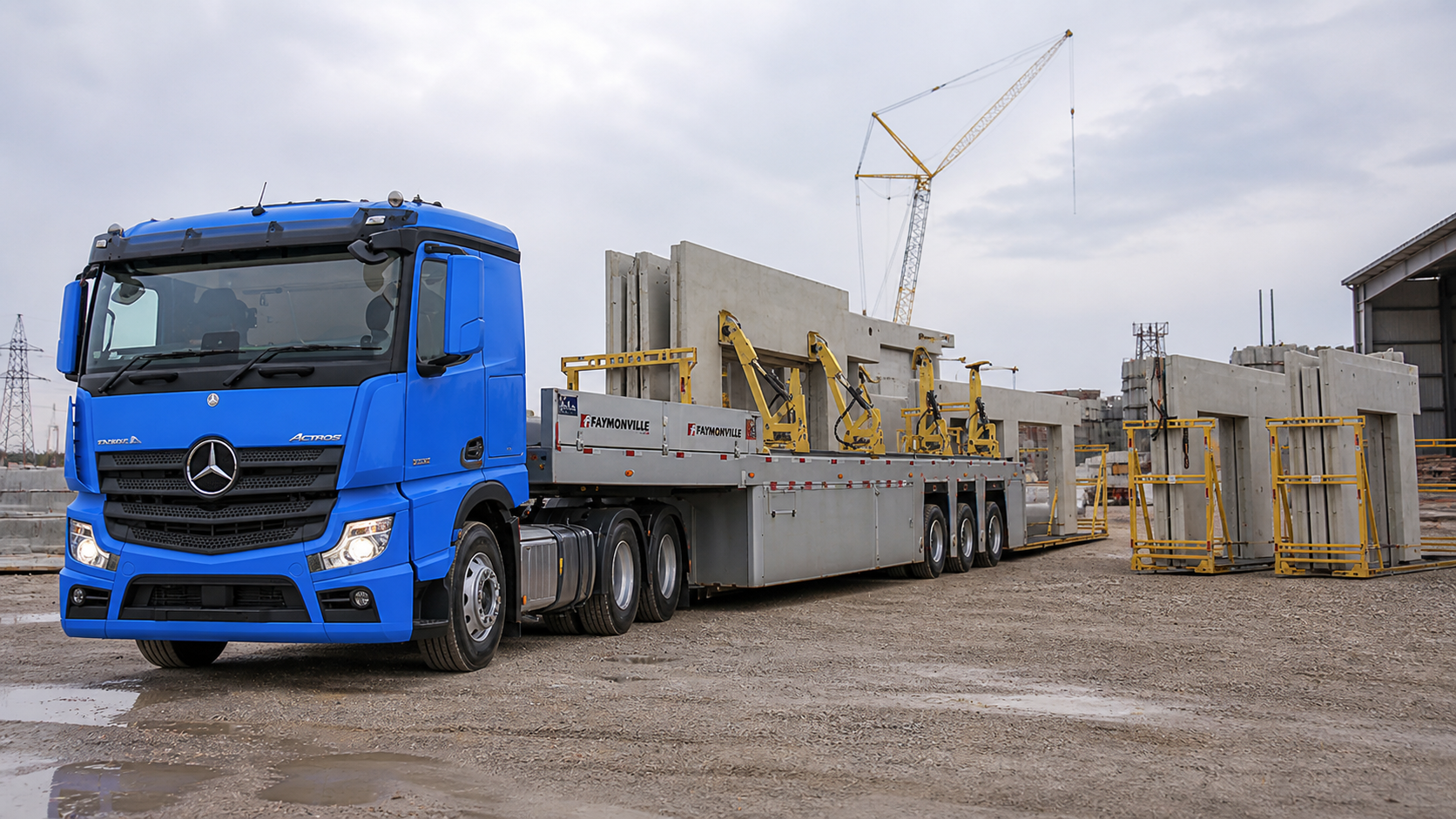 Inloader Labor para transporte de peças técnicas e painéis pré-fabricados
