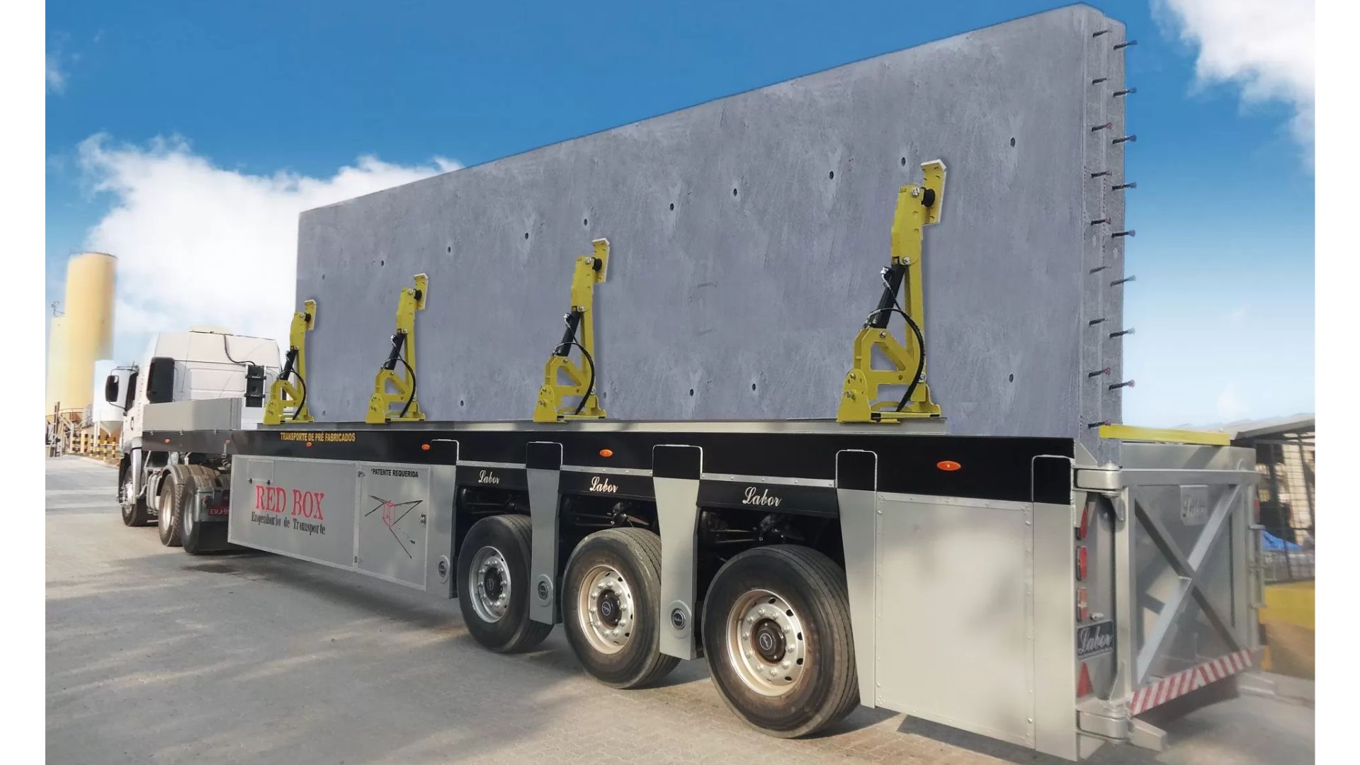 Inloader Labor para transporte de pré-fabricados e moldados de concreto